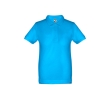 Cotton polo shirt for children, 195 g/m2, THC Adam Kids colour cyan blue