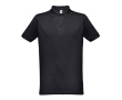 Cotton and polyester polo shirt in full colour, 200 g/m2 colour black