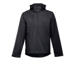 Softshell polyester jacket with hood, 280 g/m2, THC Zagreb colour black