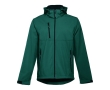 Softshell polyester jacket with hood, 280 g/m2, THC Zagreb colour dark green