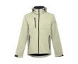 Softshell polyester jacket with hood, 280 g/m2, THC Zagreb colour pastel green