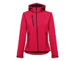 Women's polyester softshell jacket, 280 g/m2, THC Zagreb colour red