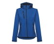 Women's polyester softshell jacket, 280 g/m2, THC Zagreb colour blue