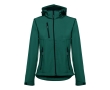 Women's polyester softshell jacket, 280 g/m2, THC Zagreb colour dark green