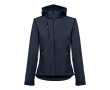 Women's polyester softshell jacket, 280 g/m2, THC Zagreb colour navy-blue