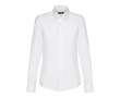 Women's cotton and polyester fitted shirt, 130 g/m2 colour white