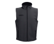 Softshell polyester and elastane gilet, 280 g/m2, THC Baku colour black