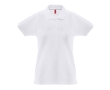 Women's cotton polo shirt, 240 g/m2, THC Monaco colour white