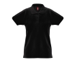 Women's cotton polo shirt, 240 g/m2, THC Monaco colour black