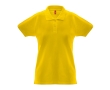 Women's cotton polo shirt, 240 g/m2, THC Monaco colour yellow