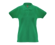 Women's cotton polo shirt, 240 g/m2, THC Monaco colour green