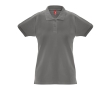 Women's cotton polo shirt, 240 g/m2, THC Monaco colour dark grey