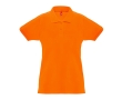 Women's cotton polo shirt, 240 g/m2, THC Monaco colour orange