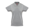Women's cotton polo shirt, 240 g/m2, THC Monaco colour marbled grey
