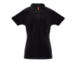 Women's cotton and polyester polo shirt, 200 g/m2 colour black