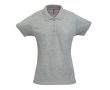 Women's cotton and polyester polo shirt, 200 g/m2 colour marbled grey