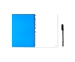 Reusable notebook with flexible cover and marker, A5, plain pages colour royal blue