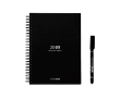 Reusable A5 hardback notebook with InfiniteBook scan black ink colour black