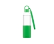 Tritan drinking bottle with silicone seal and loop, 500 ml colour green