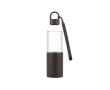 Tritan drinking bottle with silicone seal and loop, 500 ml colour dark brown