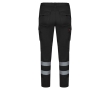 Unisex work trousers with reflective elements, 240 g/m2, colour black