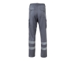 Unisex work trousers with reflective elements, 240 g/m2, colour grey