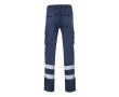 Unisex work trousers with reflective elements, 240 g/m2, colour navy-blue