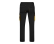 Unisex two-tone work trousers, cotton and polyester, 240 g/m2, colour yellow