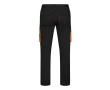 Unisex two-tone work trousers, cotton and polyester, 240 g/m2, colour orange