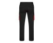 Unisex two-tone work trousers, cotton and polyester, 240 g/m2, colour red