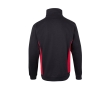 Two-tone fleece work jumper, cotton and polyester, 260 g/m2, colour red