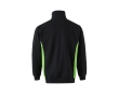 Two-tone fleece work jumper, cotton and polyester, 260 g/m2, colour green