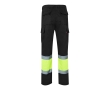 Cotton and polyester work trousers, reflective, 210 g/m2,  colour black