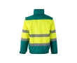 Extra-large reflective polyester work jacket, 180 g/m2, colour green