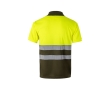 Two-tone reflective work polo shirt, polyester, 160 g/m2, colour military green