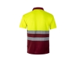 Extra-large short-sleeved work polo shirt, polyester, 160 g/m2,  colour burgundy
