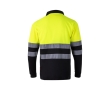 Extra-large long-sleeved work polo shirt, polyester, 160 g/m2,  colour black