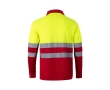 Extra-large long-sleeved work polo shirt, polyester, 160 g/m2,  colour red