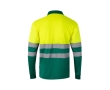 Extra-large long-sleeved work polo shirt, polyester, 160 g/m2,  colour green