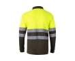 Extra-large long-sleeved work polo shirt, polyester, 160 g/m2,  colour military green