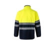 Two-tone polyester fleece work jacket – 280 g/m2 colour yellow