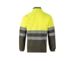 Softshell jacket, reflective, polyester and elastane, 280 g/m2, colour military green