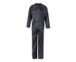 Two-piece work rain suit, PU-coated polyester, 225 g/m2, colour blue