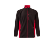Polyester fleece work jacket with pockets – 220 g/m2, Velilla  colour desatured red
