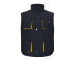 Multi-pocket polyester work vest with zip – 120 g/m2  colour yellow