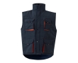 Multi-pocket polyester work vest with zip – 120 g/m2  colour orange