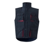 Multi-pocket polyester work vest with zip – 120 g/m2  colour red