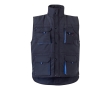 Multi-pocket polyester work vest with zip – 120 g/m2  colour light blue