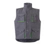Unisex multi-pocket work vest, polyester, 120 g/m2,  colour green