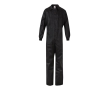 Work overalls, cotton and polyester, with zip, 200 g/m2, colour black